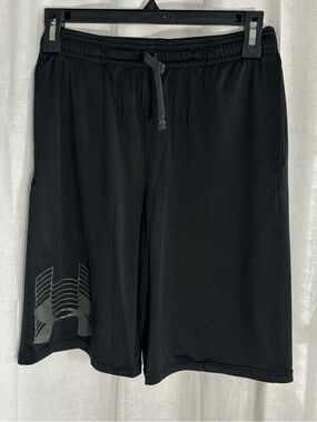 Under Armour Black Boys' Athletic Shorts with Reflective Logo Detail